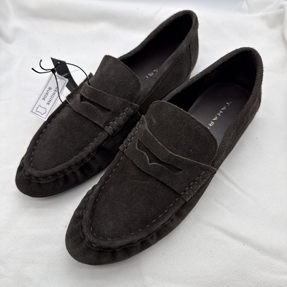 Tahari Teagan Brown Suede Loafers Women's Size 7.5 Casual Business Travel